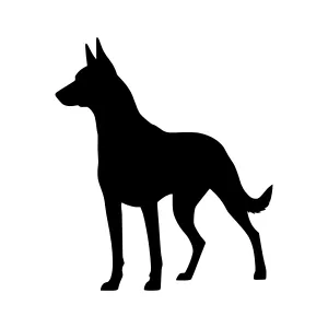 Black Dog Silhouette Vector Illustration
