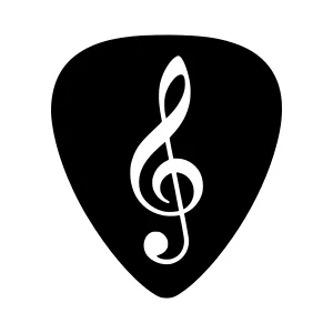 Music Pick Guitar Pick with Treble Clef