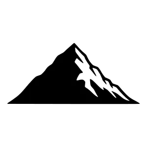 Black Mountain Silhouette Vector Graphic