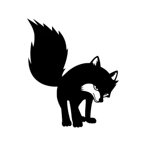 Silhouette Fox - Minimalist Vector Graphic