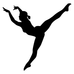 Gymnast Silhouette - Dynamic Athletic Pose
