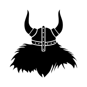 Viking Helmet Silhouette Vector Illustration