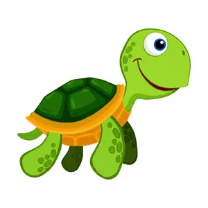 Cute Cartoon Turtle Illustration
