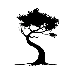 Silhouette Tree Black on White