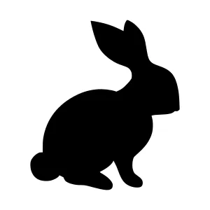 Black Rabbit Silhouette Vector Illustration