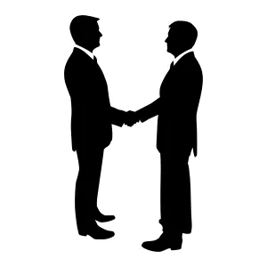 Silhouette Business Handshake - Partnership