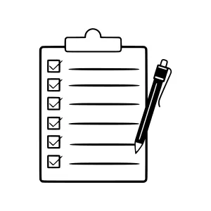 Checklist Icon - Black Outline