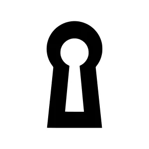 Keyhole Icon - Simple Black Outline