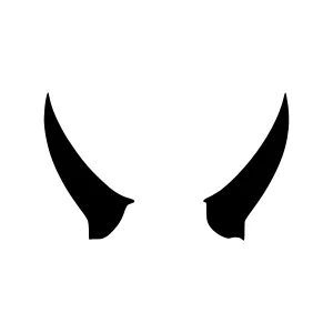 Black Horns - Minimalist Icon Design