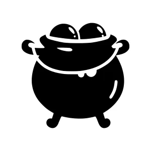 Cute Witch Pot Silhouette