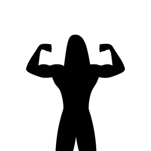 Silhouette Muscular Man - Fitness Icon