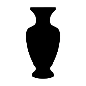 Black Vase Silhouette Vector Illustration