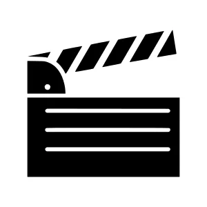 Film Slate Icon - Movie Production Clip