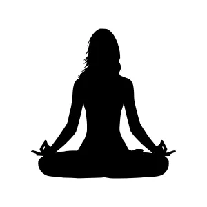 Silhouette Yoga Woman Meditation Pose