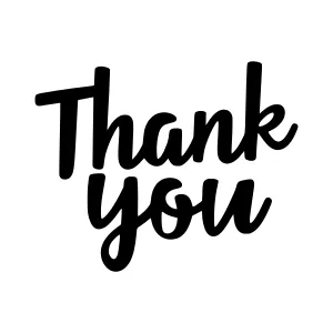 Thank You Typography Illustration