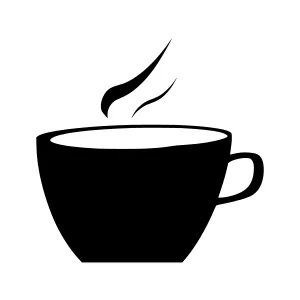 Coffee Cup Silhouette - Simple Icon