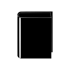 Black Book Icon - Minimalist Vector Illustration