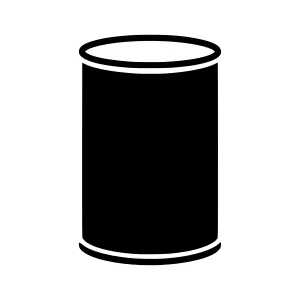 Simple Black Can Icon - Vector Illustration