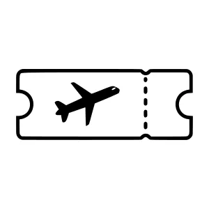Airline Ticket Icon - Travel Vector
