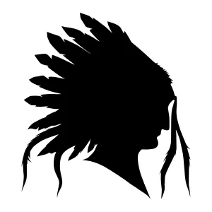 Native American Headdress Silhouette