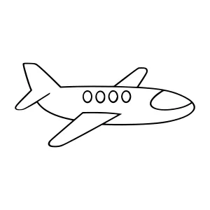 Line Art Airplane Icon - Minimalist Travel Design