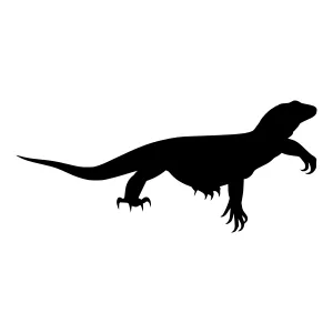 Black Silhouette Lizard Graphic