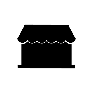 Shop Icon - Simple Storefront Vector