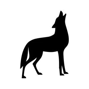 Silhouette Wolf Graphic Vector Icon