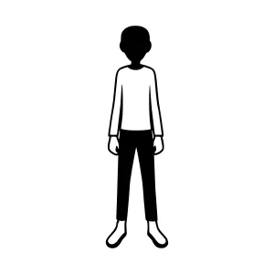 Silhouette Figure - Black Outline