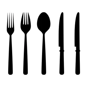 Silver Tableware Icons - Cutlery Set