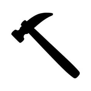 Black Hammer Icon - Simple Silhouette