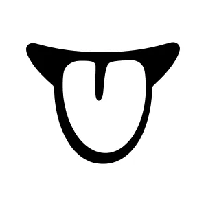 Minimalist U Shape Icon - Black on White