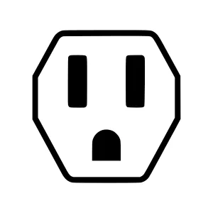 Outlet Icon - Black Outline