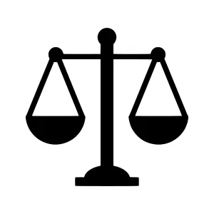 Balance Scales Icon - Vector Illustration