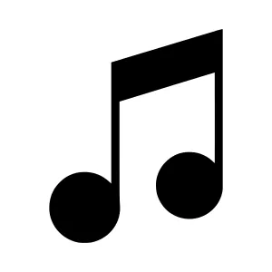Music Note Icon - Vector Illustration