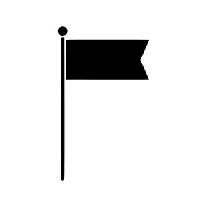 Black Flag Icon - Vector Illustration