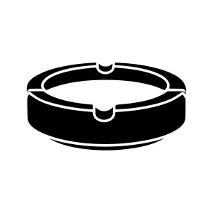 Silhouette Cigarette Ashtray Icon