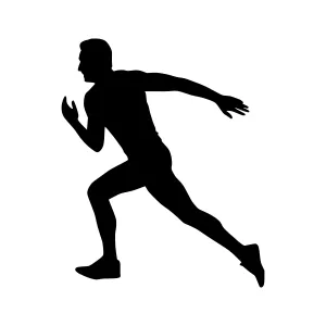 Silhouette Runner - Dynamic Action Vector
