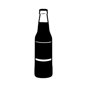 Bottle Silhouette - Minimalist Drink Icon
