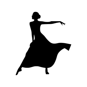 Ballerina Silhouette - Elegant Dance Illustration