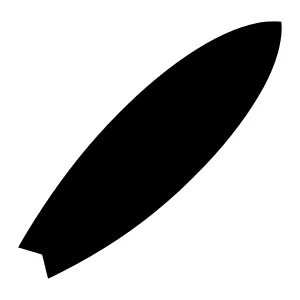 Silhouette Surfboard Vector Icon