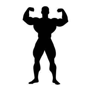 Muscular Bodybuilder Silhouette