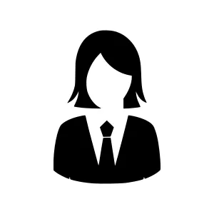 Silhouette Woman Business Suit Icon