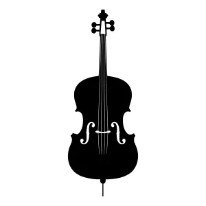 Black Bass Violoncello Silhouette