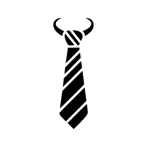 Black Tie Knot Icon - Vector Illustration