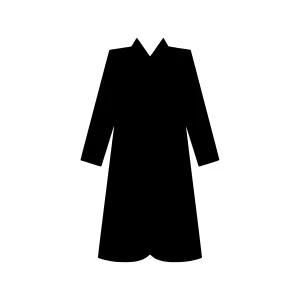 Black Coat Silhouette Vector Icon