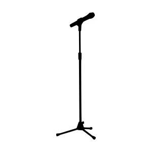 Microphone Stand Silhouette Vector Illustration