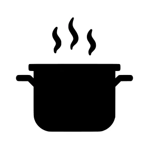 Pot with Steam - Simple Food Icon