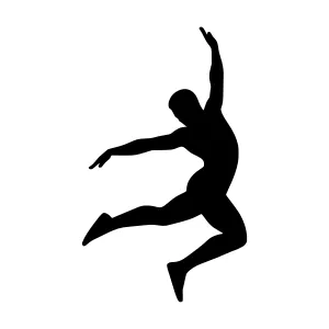 Silhouette Athlete Jumping - Dynamic Action