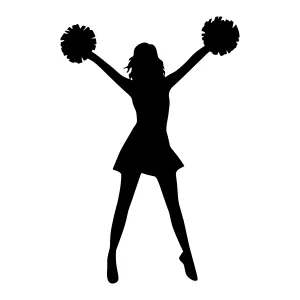 Silhouette Cheerleader Pom-Poms